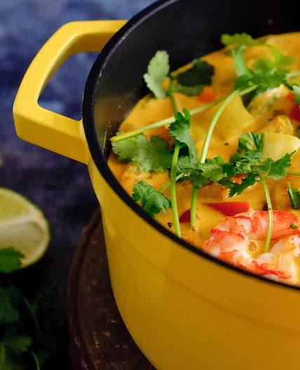 Thaise curry met garnalen