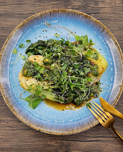 Bok Choy Pistachio Pesto