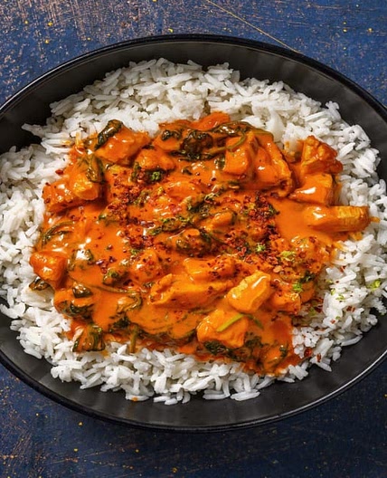 Ginger, Lime and Garlic Chicken Stew with Spinach and Basmati Rice