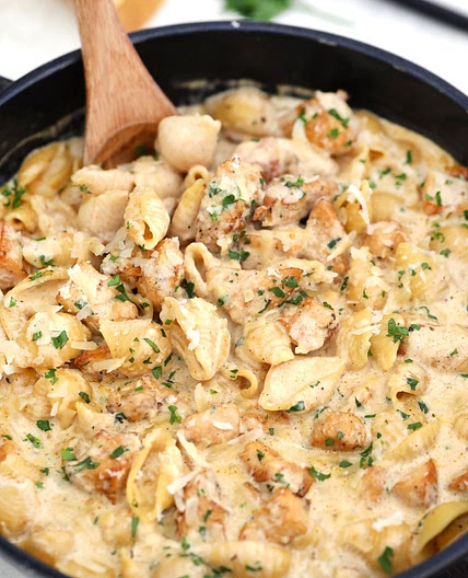 Chicken, chorizo and sausage cajun Alfredo