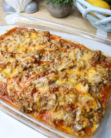 Skinny Red Enchilada Casserole