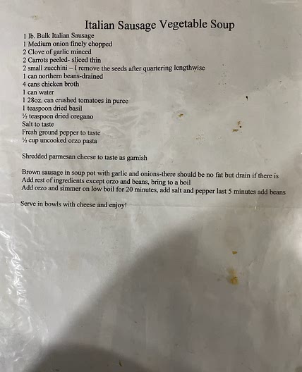 Italian sausage vegetable soup