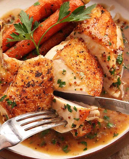 Easy Pan-Roasted Chicken Breasts With Bourbon-Mustard Pan Sauce Recipe