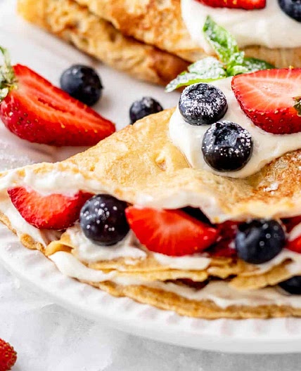Healthy Crepes with Almond Milk {Dairy-Free}