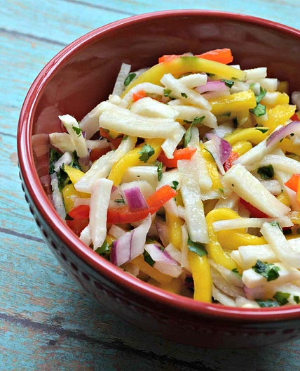 Jicama Mango Salad with Cilantro and Lime