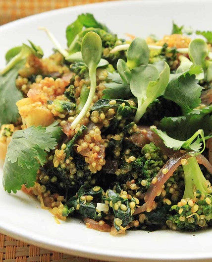 Vegan Quinoa, Broccoli, and Kale Curry Recipe
