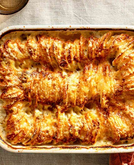Hasselback Potato Gratin