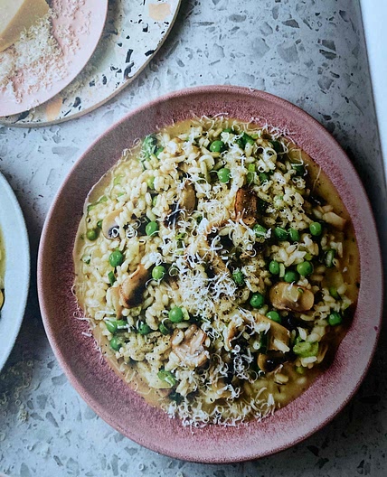 Mushroom risotto- pinch of nom 