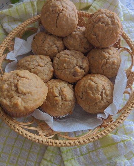 Muffins aux pommes et à la farine d'avoine