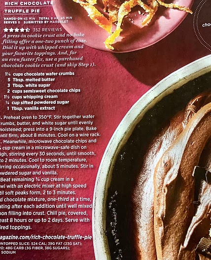 Rich Chocolate Truffle Pie
