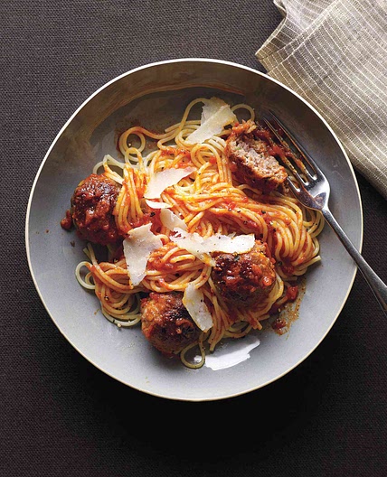 Spaghetti With Bacon Meatballs