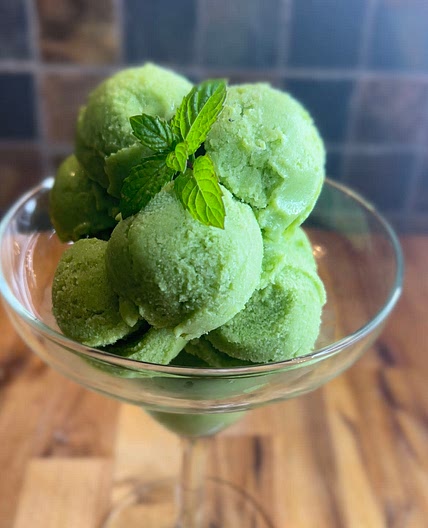 Green Ice cream Dessert 
