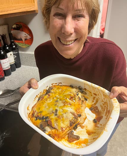 Grandma's Mushroom and Black Bean Tortilla Casserole
