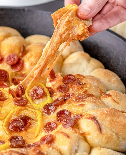 Pizza Dip with Pizza Dough Balls