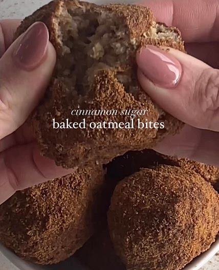 Cinnamon Sugar Baked Oatmeal Bites