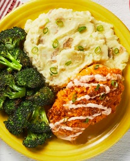 Buffalo-Spiced Crispy Chicken Breasts