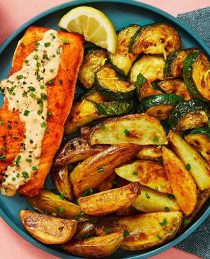 Salmon in a Creamy Dijon Chive Sauce