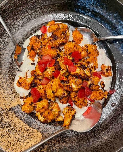 Harissa roasted cauliflower 