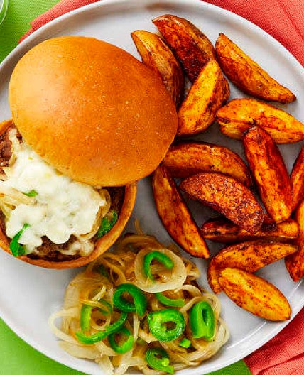 Smothered Pepper Jack Burgers