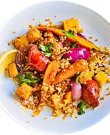 Bulgur & Roasted Veggies Salad