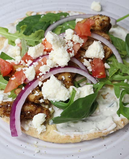 Greek Chicken Pitas
