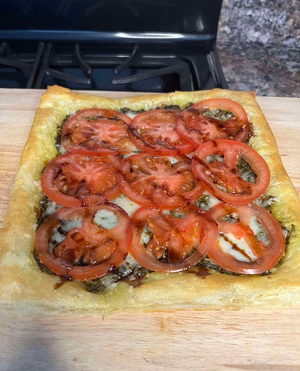 Caprese puff pastry Appetizer 