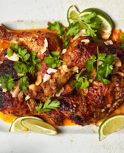Coconut Milk–Braised Chicken Legs