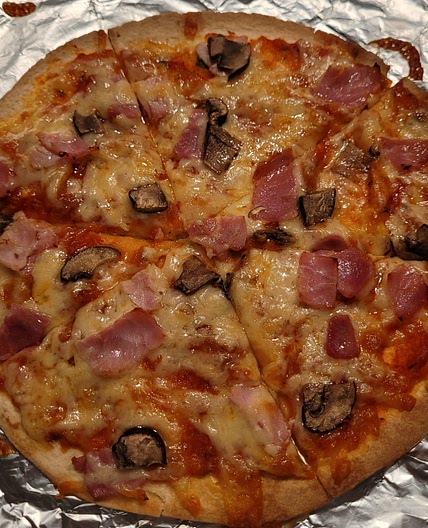 Tortilla Pizza - Ham & Mushroom
