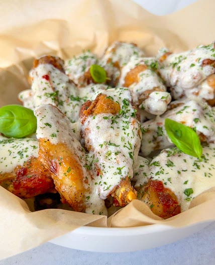 Carbonara Chicken Wings
