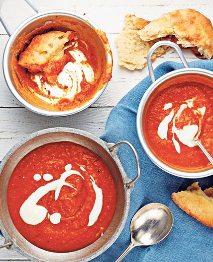 Red lentil, red pepper and harissa soup recipe