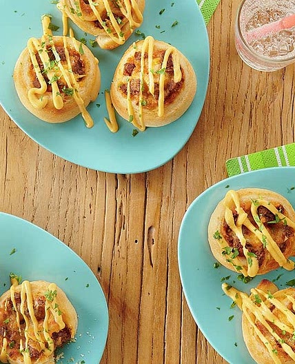 Taco Pizza Pinwheels