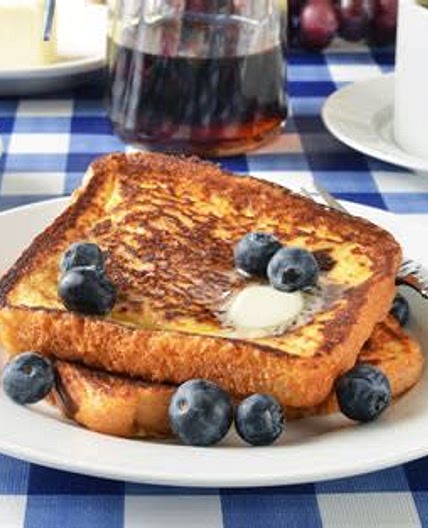 Pain perdu aux myrtilles
