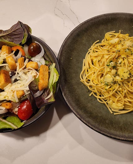 Pasta in a Creamy Artichoke & Saffron Sauce