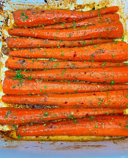 Honey Glazed roasted carrots