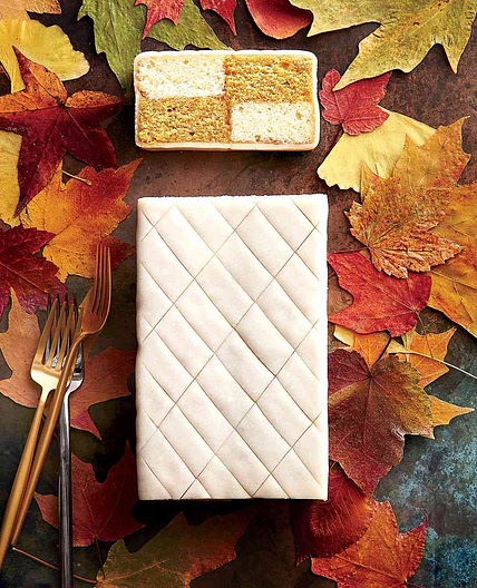 Pumpkin Spice Battenberg