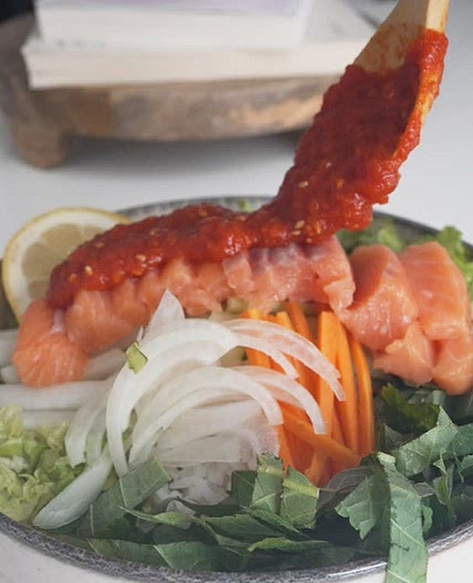 Spicy Salmon Bibimbap