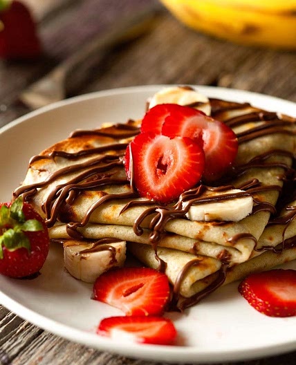 Crepes mit Schokoladensauce