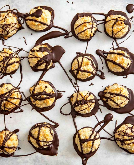 The Best Chocolate-Dipped Coconut Macaroons Recipe