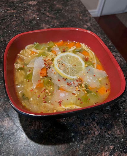 Lemon Orzo Soup 