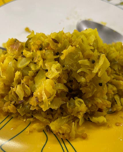 Cabbage Gramflour Sabji
