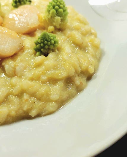 Risotto - Scallop and romanesco broccoli