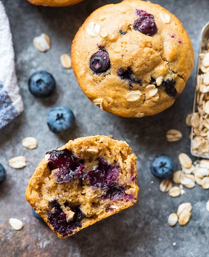Healthy blueberry muffins