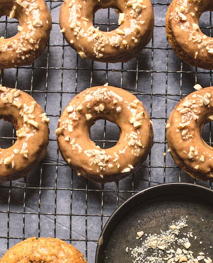 Banana Peanut Butter Baked Doughnuts