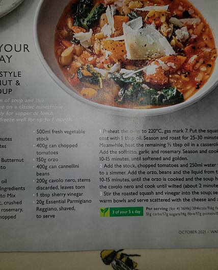 Italian- style butternut and orzo soup