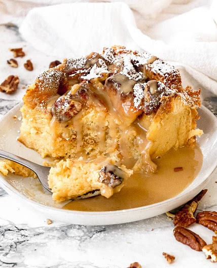 Eggnog Bread Pudding - Brioche Brown Butter Rum Recipe