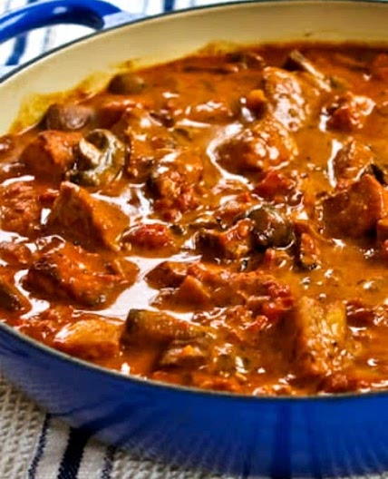 PORK WITH PAPRIKA, MUSHROOMS, AND SOUR CREAM