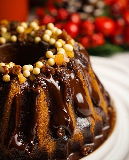 Coconut Bundt Cake with Dark Chocolate Ganache