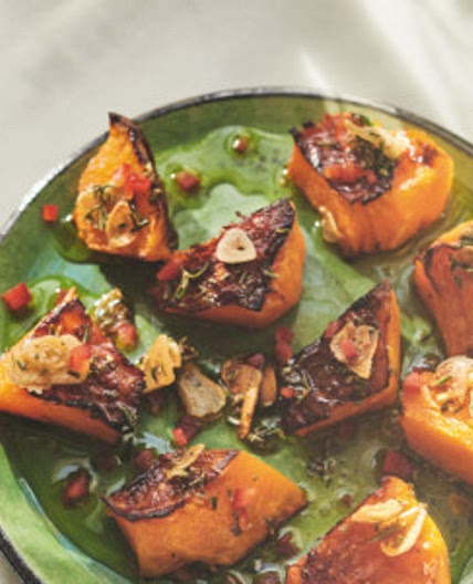 Roast squash, sweet vinegar, garlic and rosemary – Moro