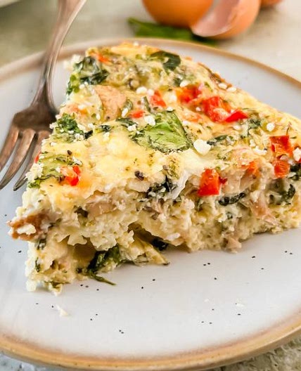 Crustless Spinach and Feta Quiche