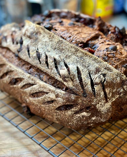 Chocolate Cherry Sourdough Bread